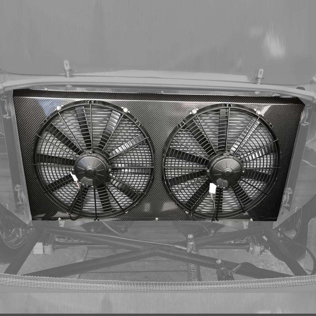 Carbon Fiber Radiator Fan Shroud Universal Flat