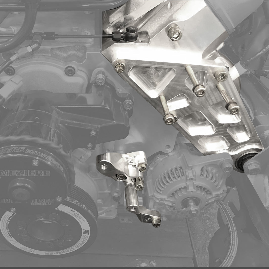 LS Based Engine Alternator Bracket With Tensioner Pulleys HGK Shop